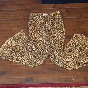 Forever 21 Leopard Bell Bottoms
